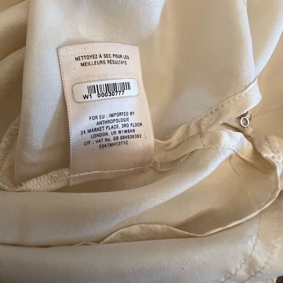 Women’s Maeve Anthropologie silk embroidered tie blouse with Claire’s sides. S - Picture 8 of 11